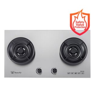 2 BURNER S/STEEL BUILT IN HOB [BS-222]